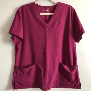 Jockey Scrub Top XL Burgundy
